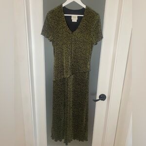 Tradition Petite Olive and Black Maxi Dress